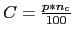 $ C=\frac{p*n_c}{100}$